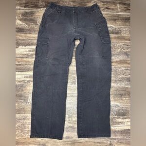 5.11 Tactical Cargo Pants - Men’s 36x34 - Black Cotton - Work Duty - GUC